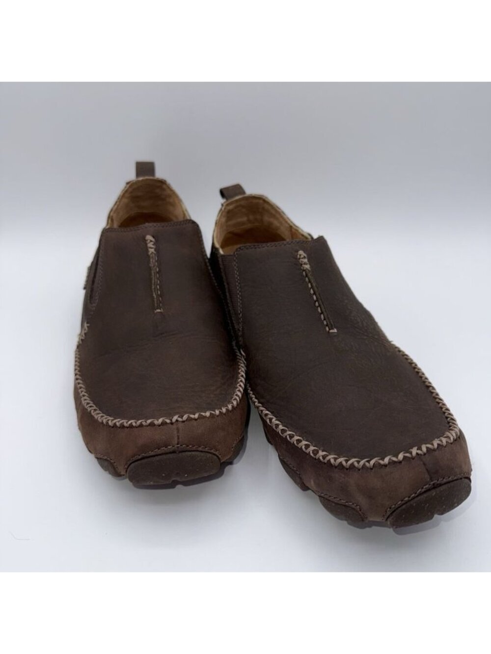 ROCKY 1045 Men’s Slip-On Brown Loafers Shoes Size Sz 11.5 - Picture 1 of 15